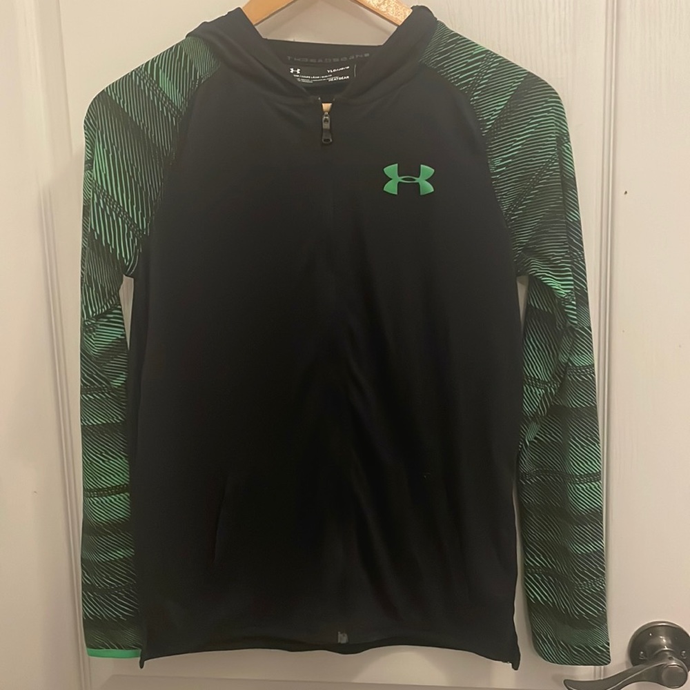Under Armour Youth Large Heatgear full zip thin hoodie